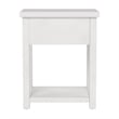 Home Square Wood Accent Table in Matte White - Set of 2