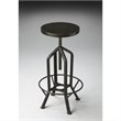Home Square Adjustable Bar Stool in Black - Set of 3