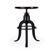 Home Square Industrial Chic Adjustable Bar Stool in Dark Brown - Set of 3