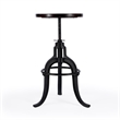 Home Square Industrial Chic Adjustable Bar Stool in Dark Brown - Set of 3
