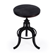 Home Square Industrial Chic Adjustable Bar Stool in Dark Brown - Set of 2