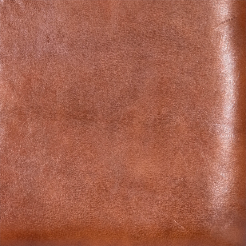 Home Square Leather & Metal Bar Stool in Brown - Set of 3