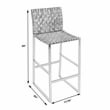 Home Square Urban Woven Leather Bar Stool in Brown - Set of 3