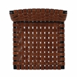 Home Square Urban Woven Leather Bar Stool in Brown - Set of 2