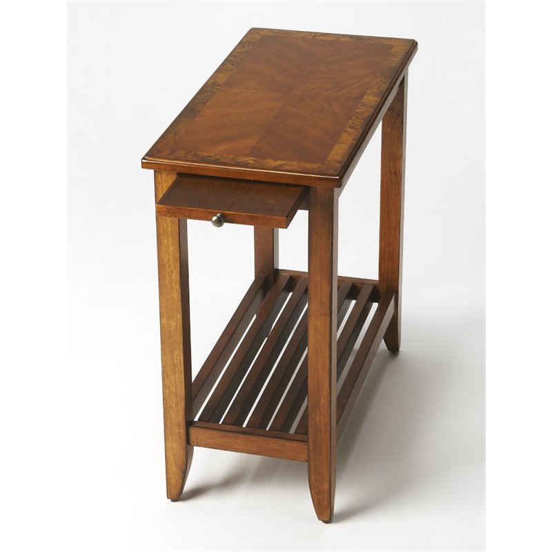 Home Square End Table in Olive Ash Burl - Set of 2