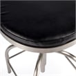 Home Square Black Leather Adjustable Bar Stool - Set of 2