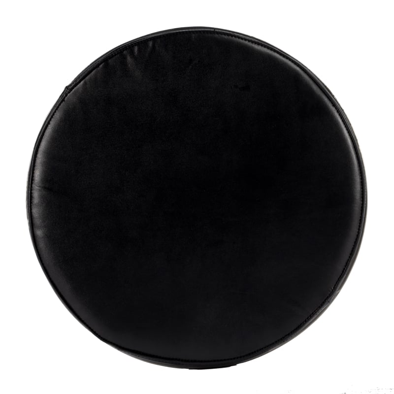 Home Square Black Leather Adjustable Bar Stool - Set of 2