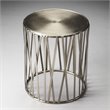 Home Square Industrial Chic End Table in Iron - Set of 2