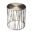Home Square Industrial Chic End Table in Iron - Set of 2