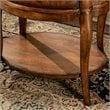 Home Square Transitions Oval Wood End Table in Umber - Set of 2