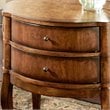Home Square Transitions Oval Wood End Table in Umber - Set of 2