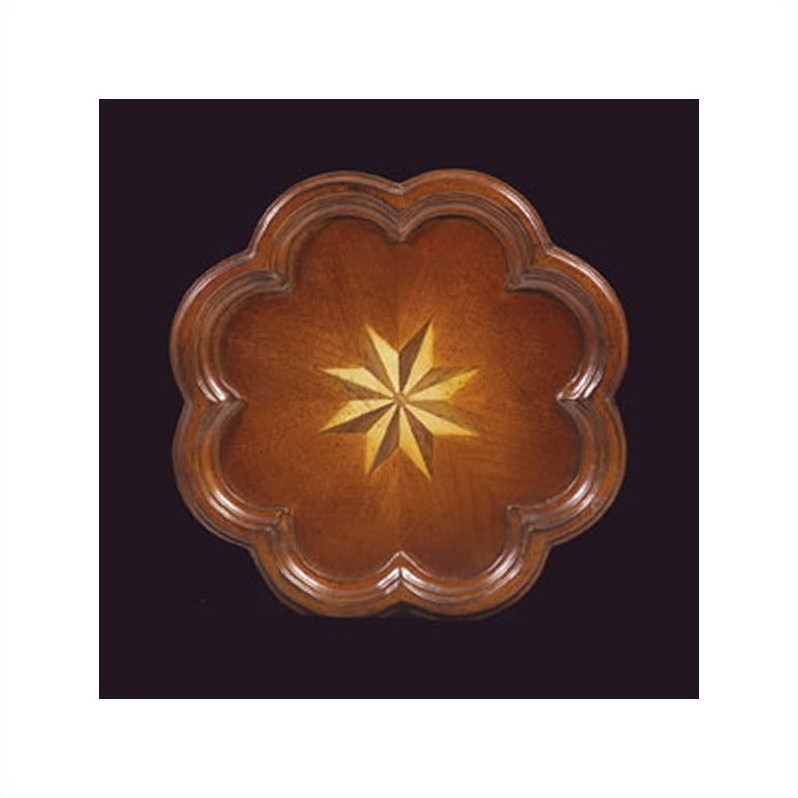 Home Square Round Accent Scatter Table in Plantation Cherry - Set of 2