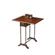 Home Square Transitional Drop Leaf End Table in Umber - Set of 2