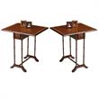 Home Square Transitional Drop Leaf End Table in Umber - Set of 2