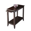 Home Square Transitional Chairside Table in Merlot - Set of 2