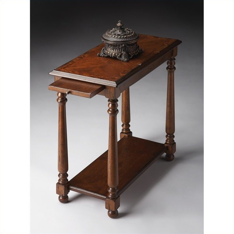 Home Square Chairside Table in Castlewood - Set of 2