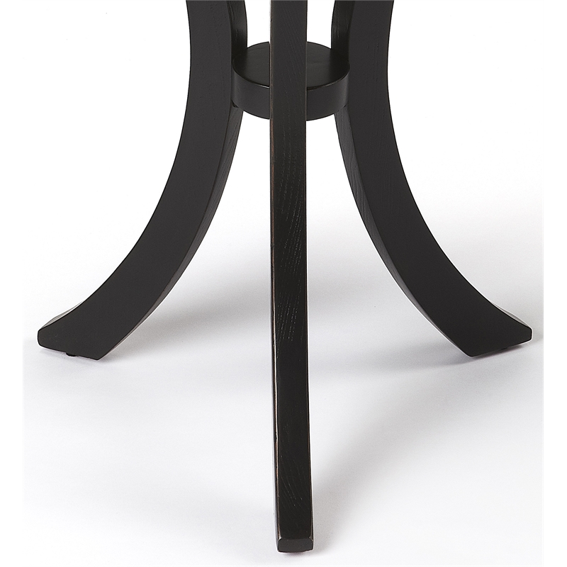 Home Square Round End Table in Black Licorice - Set of 2
