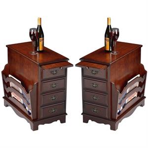 Home Square Furniture 24&quotH Table in Plantation Cherry - Set of 2