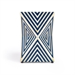 Home Square End Table in Blue and White - Set of 2