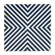 Home Square End Table in Blue and White - Set of 2