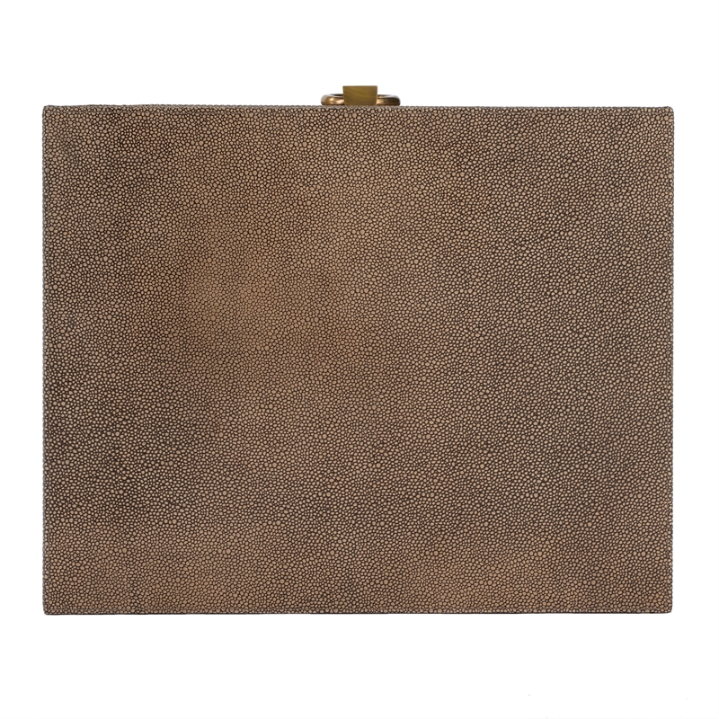 Home Square Modern 1-Drawer Leather End Table in Gold - Set of 2