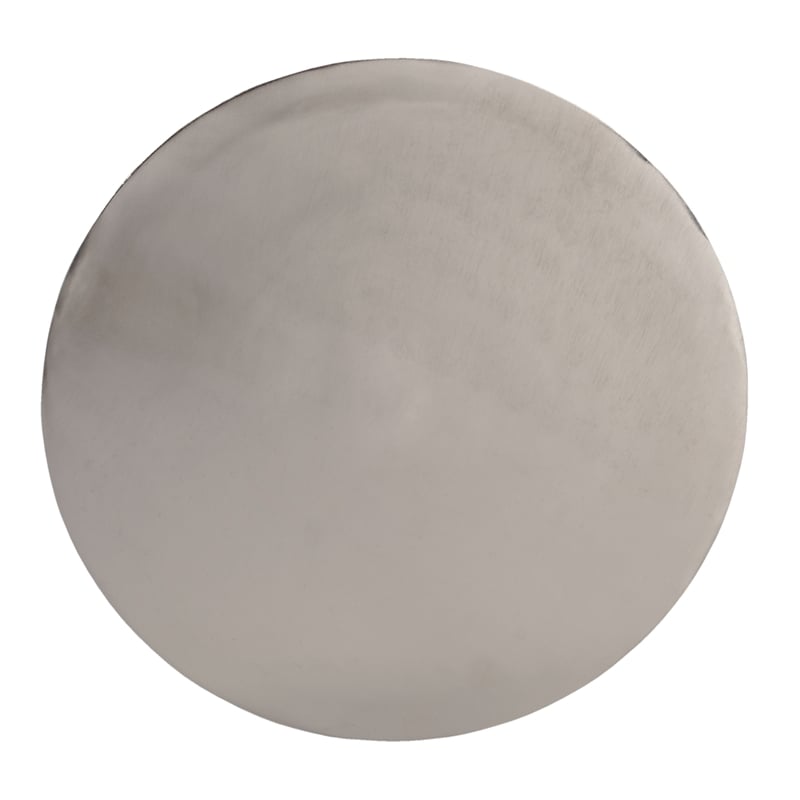 Home Square Silver Round Nickel Pedestal End Table - Set of 2