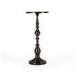 Home Square Round Bronze Aluminum Pedestal End Table - Set of 2