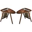 Home Square Modern Magazine Table in Aged Brown - Set of 2