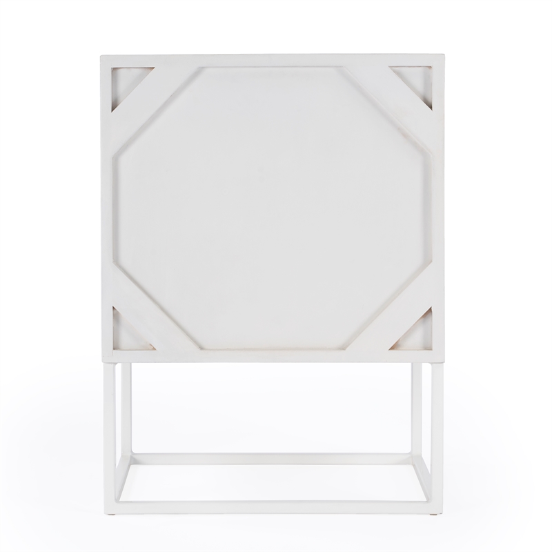 Home Square 2-Drawers Wood End Table in White - Set of 2