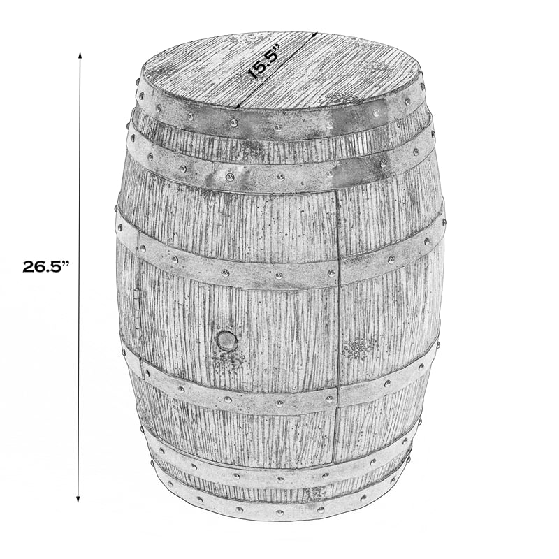 Home Square Round Barrel Table in Praline - Set of 2