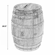 Home Square Round Barrel Table in Praline - Set of 2