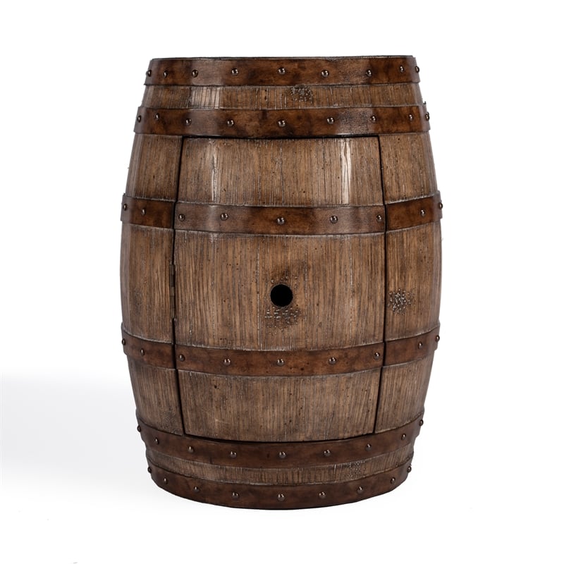 Home Square Round Barrel Table in Praline - Set of 2