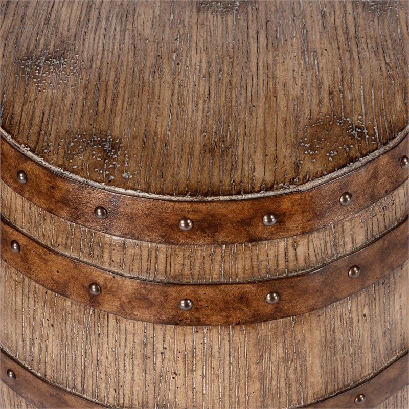 Home Square Round Barrel Table in Praline - Set of 2