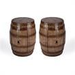 Home Square Round Barrel Table in Praline - Set of 2