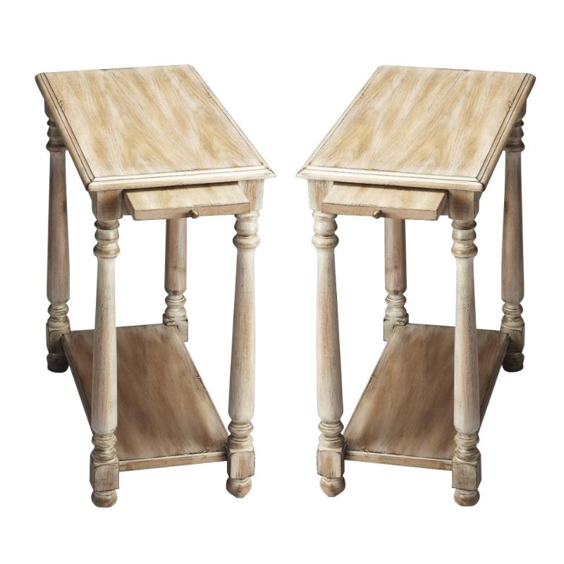 Home Square End Table in Driftwood - Set of 2