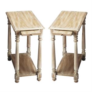 Home Square End Table in Driftwood - Set of 2
