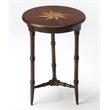 Home Square Cherry Isla End Table in Dark Brown - Set of 2