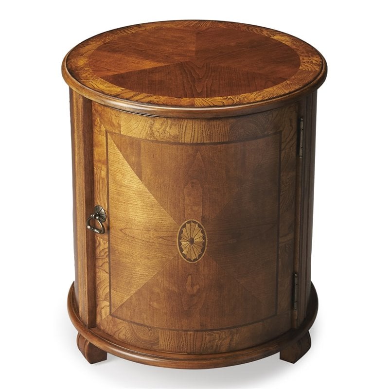 Home Square End Table in Olive Ash Burl - Set of 2