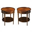 Home Square End Table in Olive Ash Burl - Set of 2