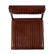 Home Square Iron and Leather Cushioned Bar Stool - Set of 2