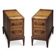 Home Square Heritage Columbus End Table in Old World Map - Set of 2