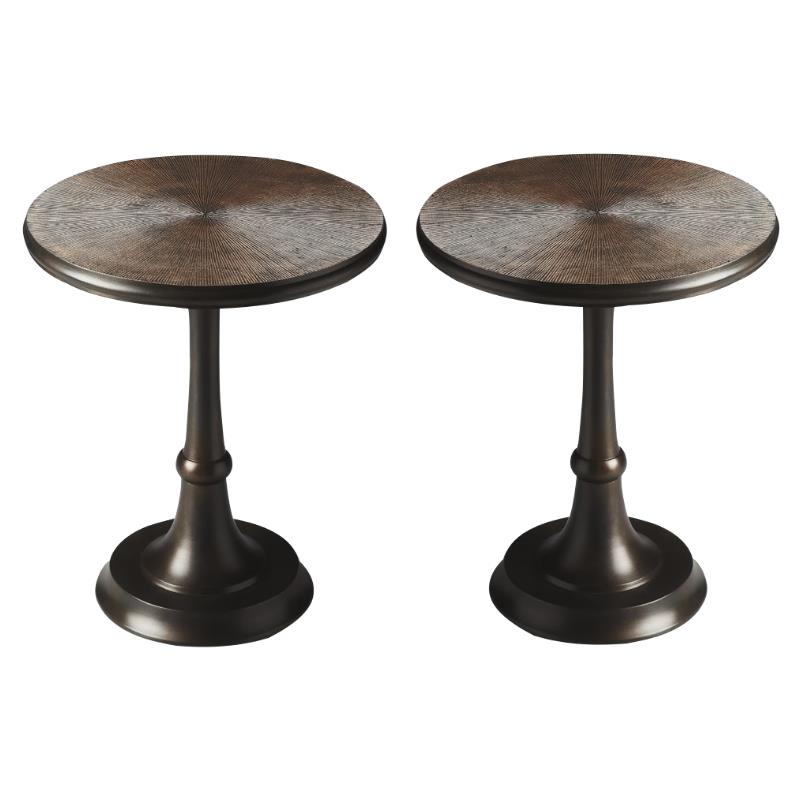 Home Square End Table in Metal - Set of 2