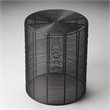 Home Square Industrial Chic End Table in Iron Cage - Set of 2