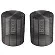 Home Square Industrial Chic End Table in Iron Cage - Set of 2