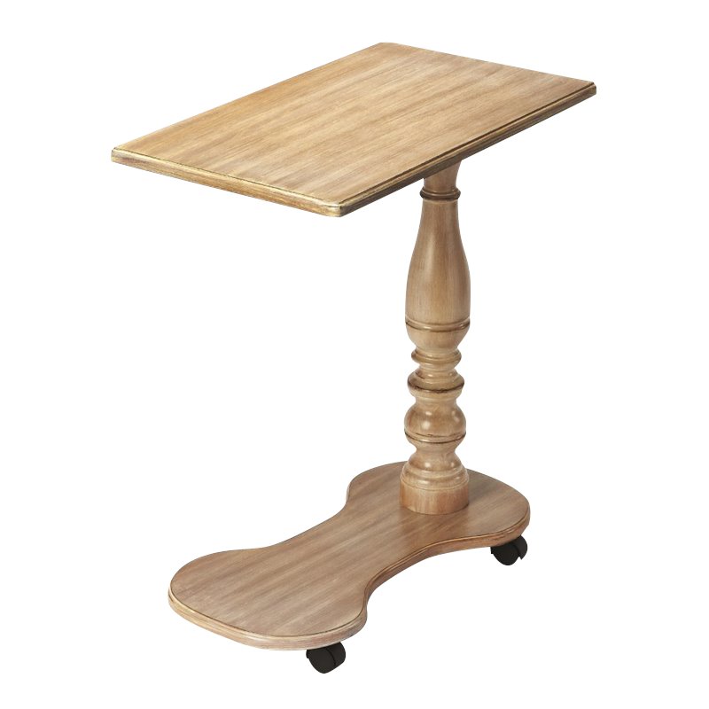 Home Square Masterpiece Mabry Mobile Tray End Table in Driftwood - Set of 2
