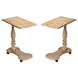 Home Square Masterpiece Mabry Mobile Tray End Table in Driftwood - Set of 2