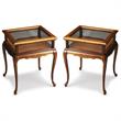 Home Square End Table in Medium Brown - Set of 2