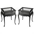 Home Square End Table in Black Licorice - Set of 2