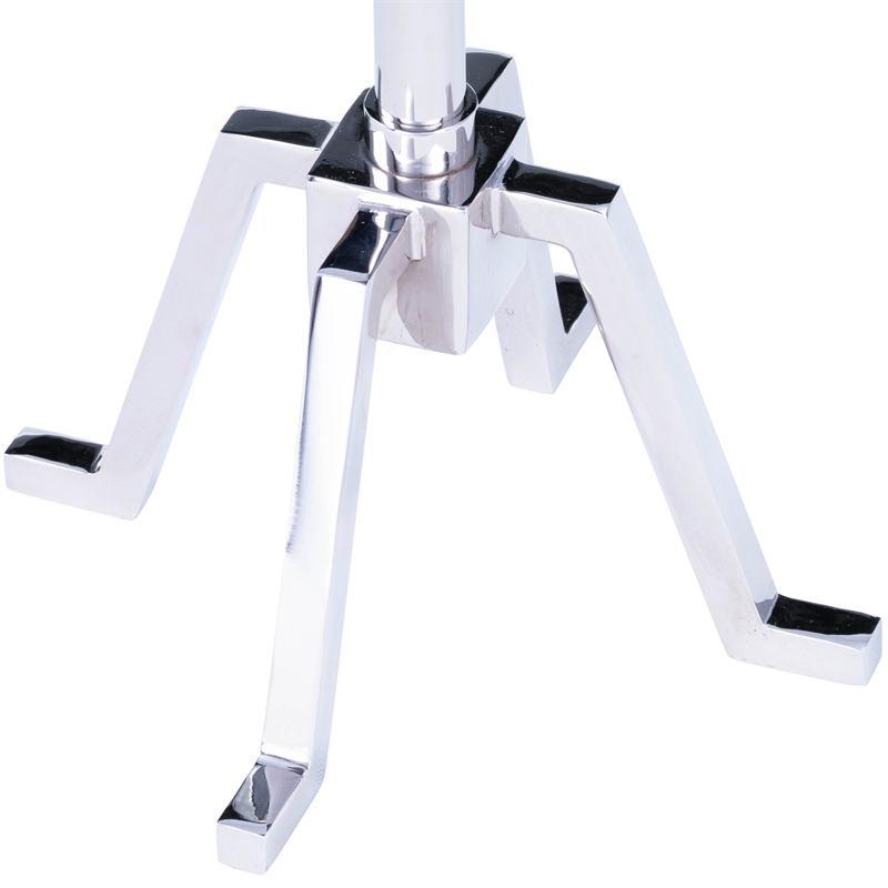 Home Square Metal & Marble Chrome End Table in Silver - Set of 2