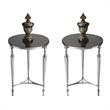 Home Square Modern Accent End Table in Black - Set of 2